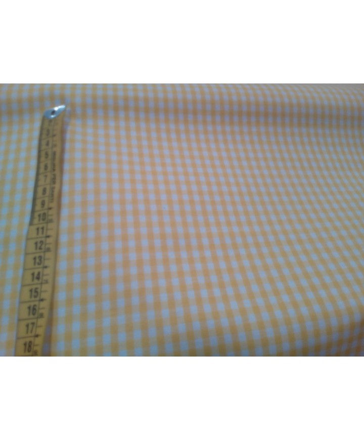 Vichy poliester amarilla 1.60 ancho