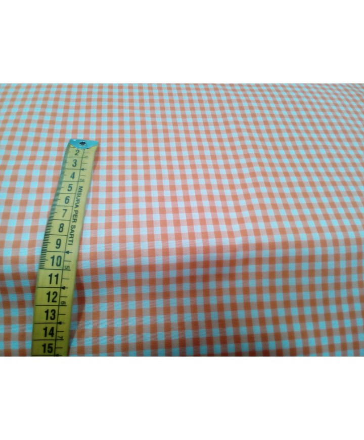 Vichy poliester naranja 1.60 ancho