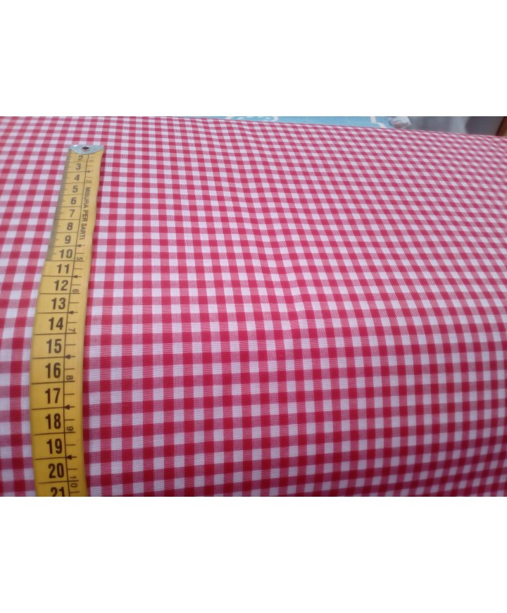 Vichy poliester rojo 1.60 ancho