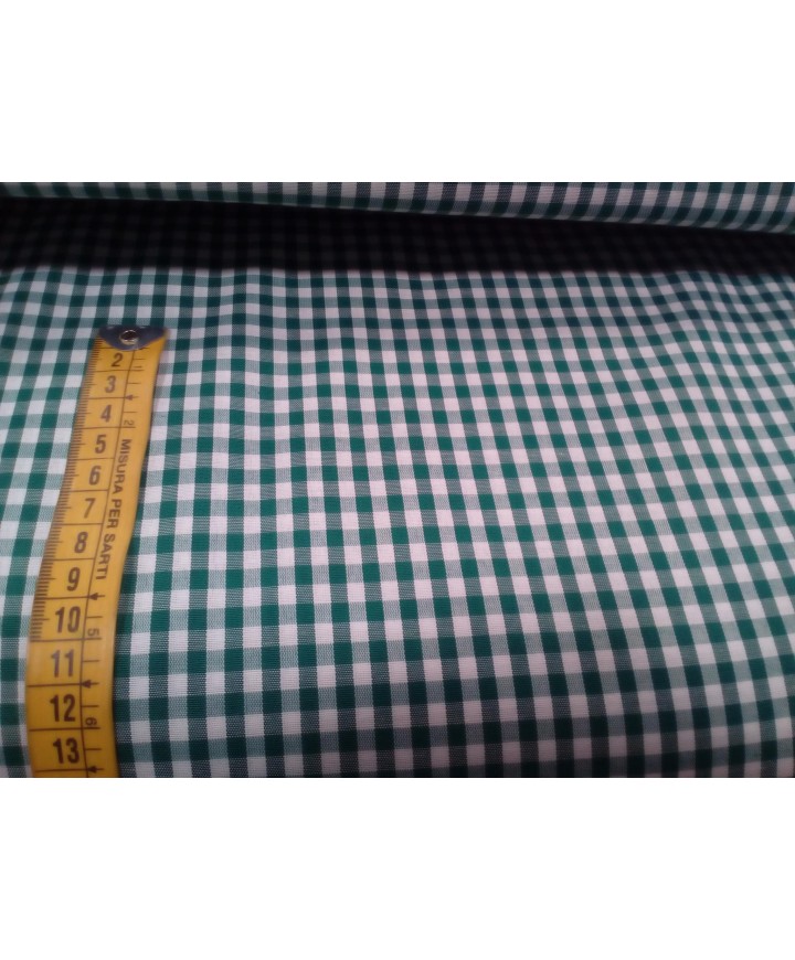 Vichy poliester verde 1.60 ancho 0.50cm