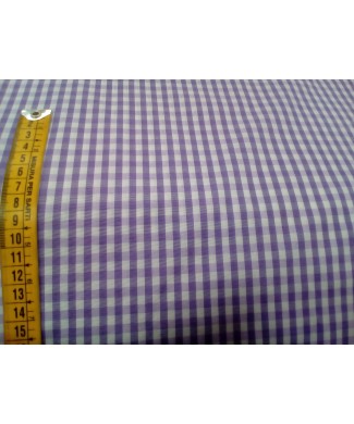Vichi 70% poliester 30% algodón malva 1.60 ancho, 0.50cm cuadro