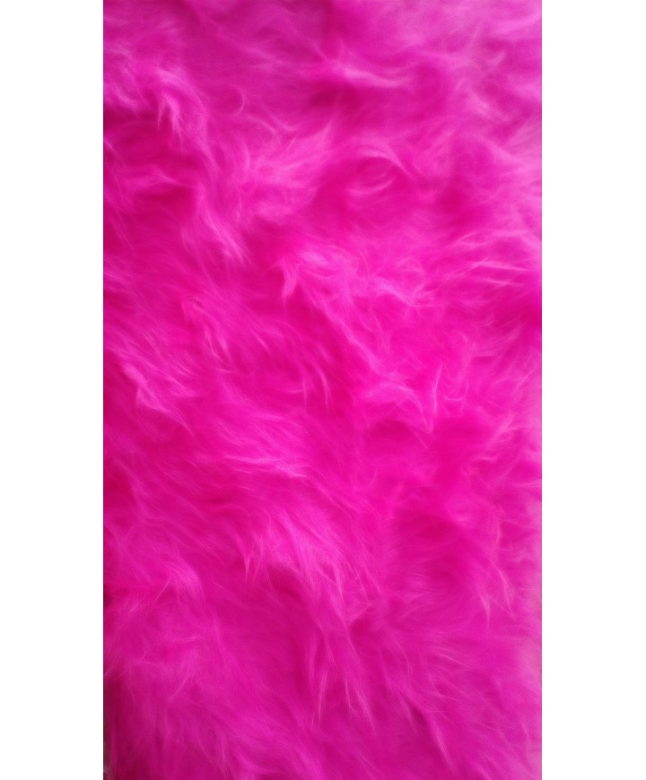 Pelo largo 100% poliester 1.50 de ancho fuxia