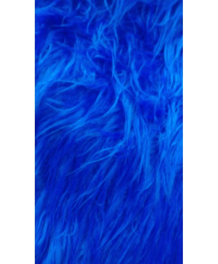 Pelo largo 100% poliester 1.50 de ancho azulon