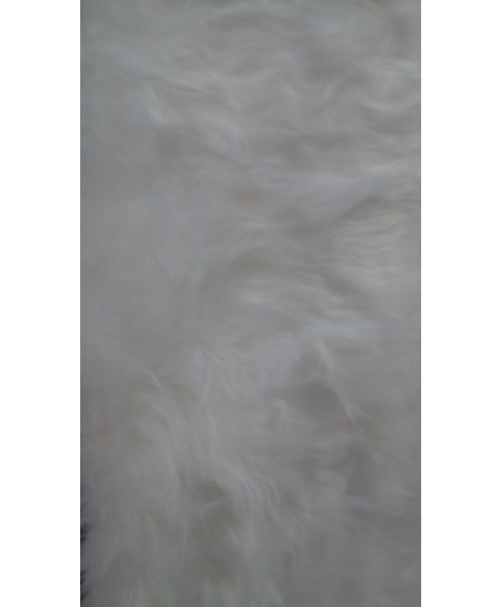 Pelo largo 100% poliester 1.50 de ancho blanco
