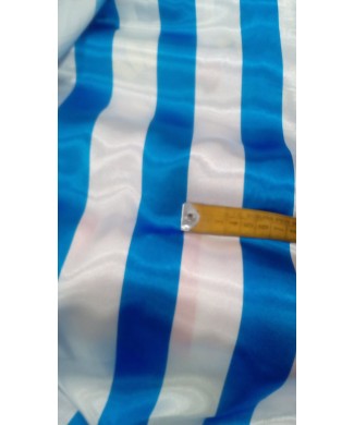 Raso rayas azul y blanco 1.50 de ancho 100% poliester