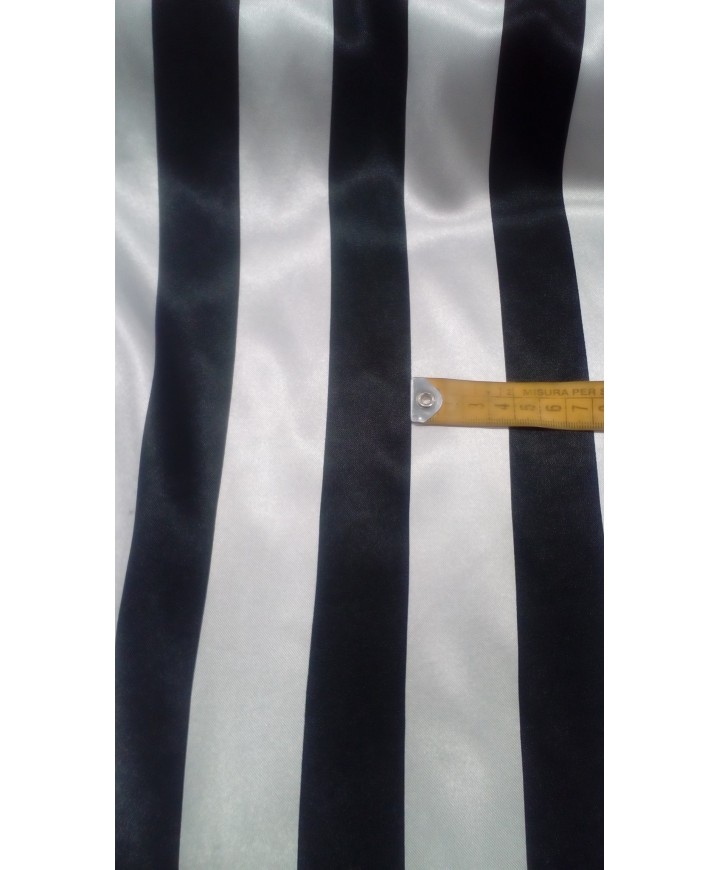 Raso rayas negro y blanco 1.50 de ancho 100% poliester