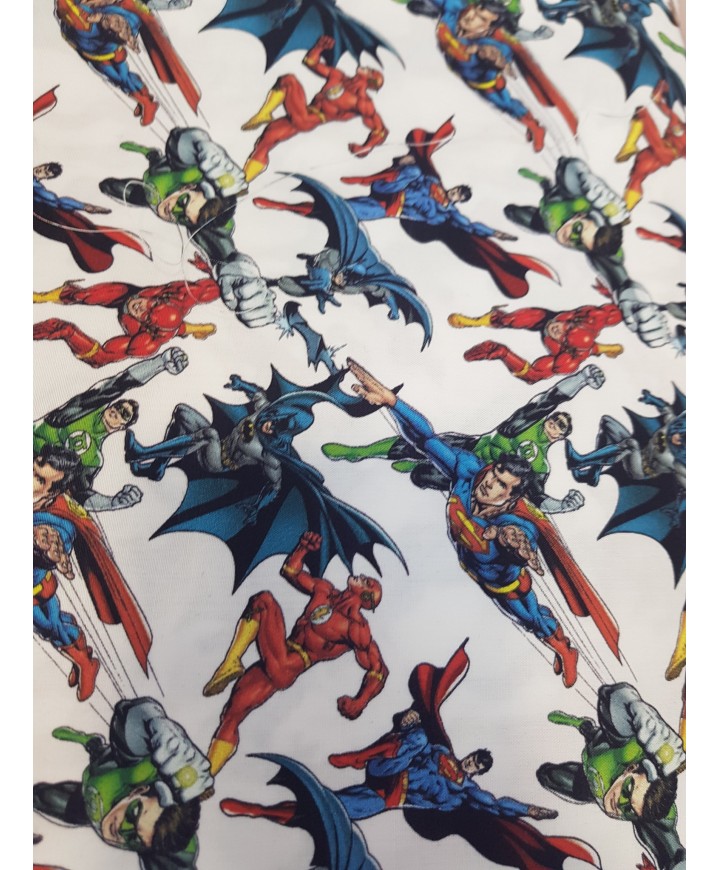 Algodon 100% superheroes 1.50 de ancho