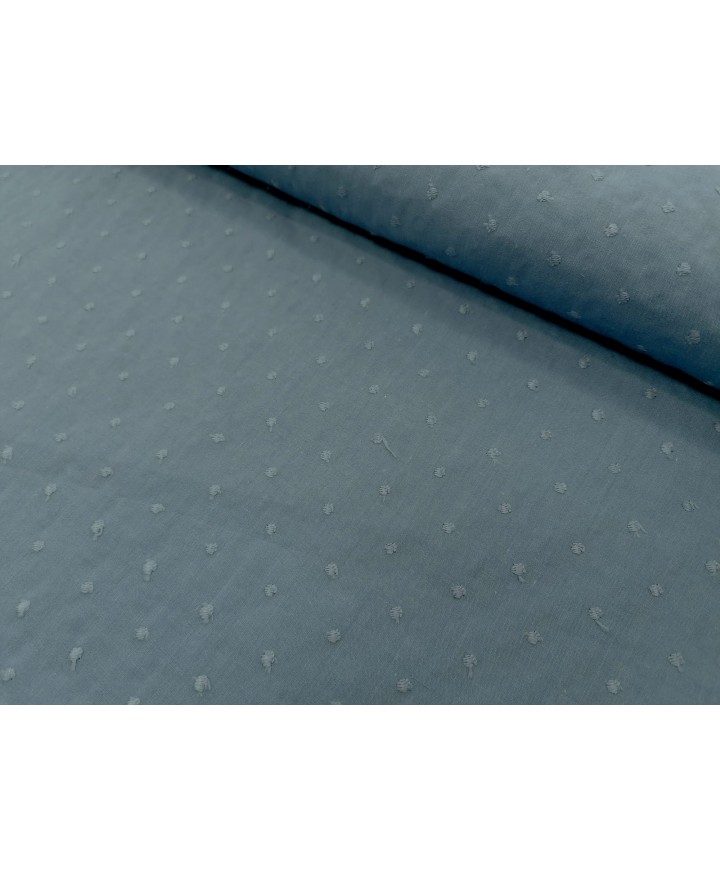 Plumeti azul añil 1.50 ancho 65% poliester 35% algodon