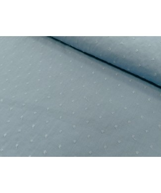 Plumeti celeste 1.50 ancho 65% poliester 35% algodon