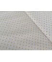 Pique canutillo blanco lunar camel 65% poliester 35% algodon  1.50 de ancho