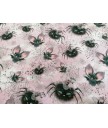 Algodón 100% halloween murciélagos fondo rosa 1,50 de ancho 