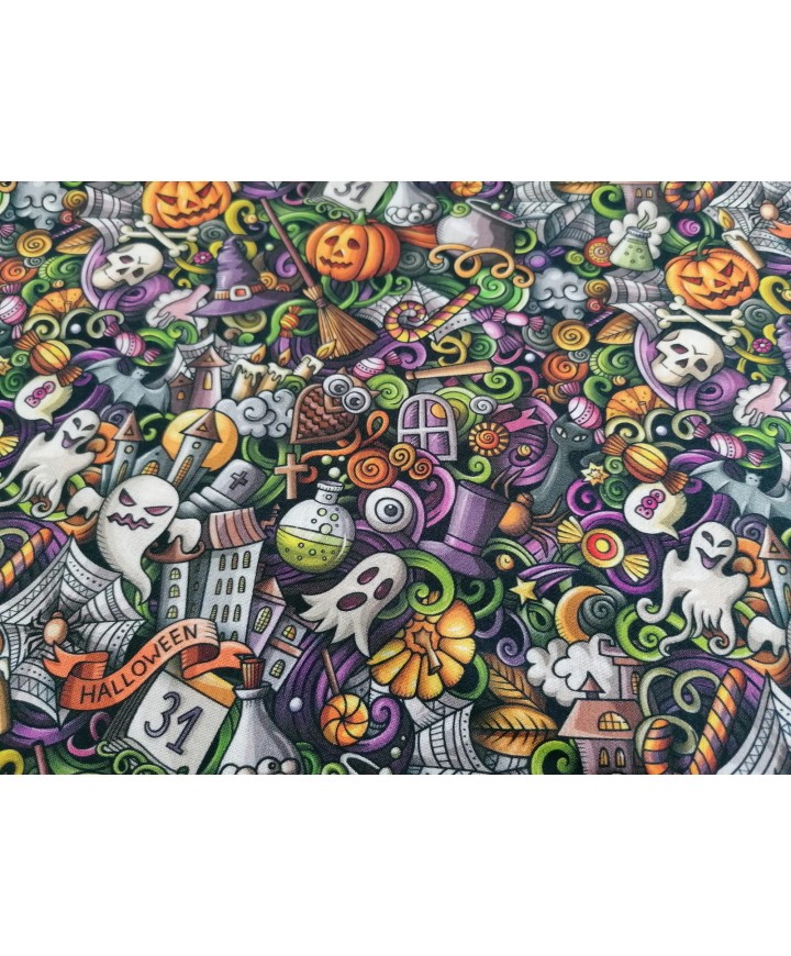 Algodón 100% halloween fantasmas 1,50 de ancho