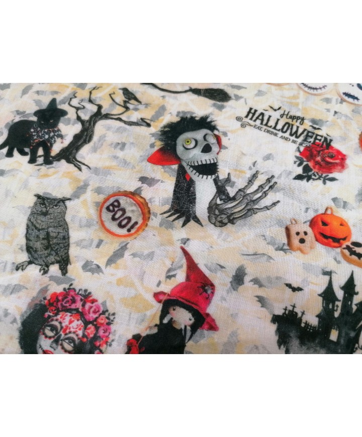 Algodón 100% halloween happy 1,50 de ancho