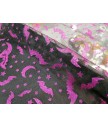 Tul Halloween murciélago morado brillo 1,50 de ancho