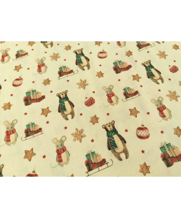 Algodón 100% Navidad Regalos 1.40m ancho