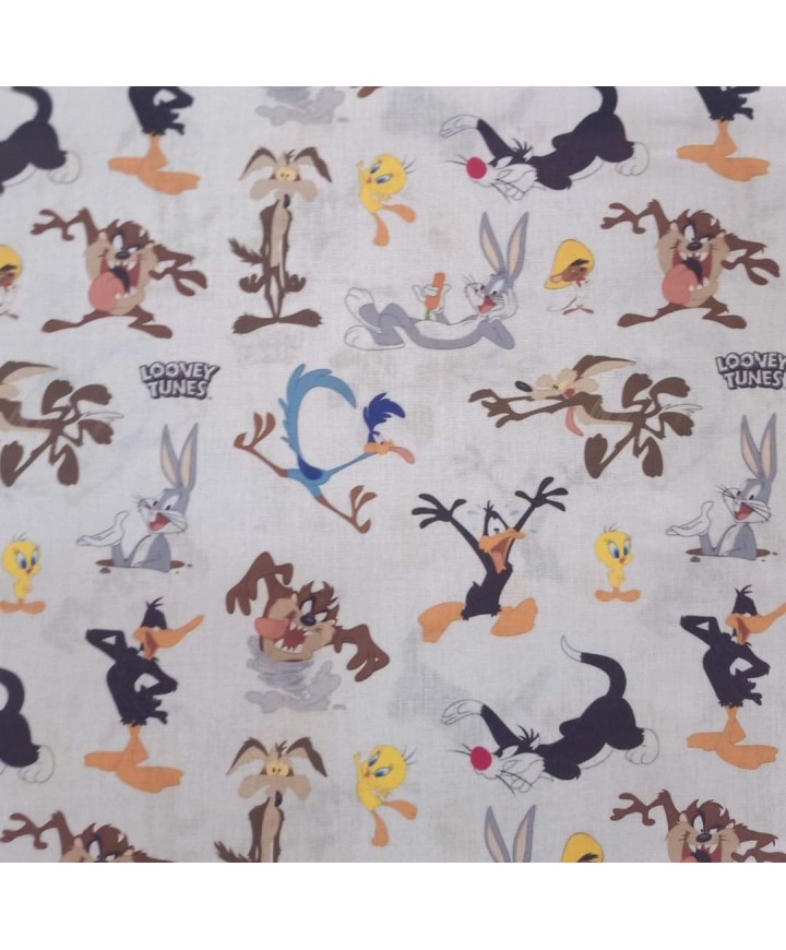 Algodon 100% Looney tunes  1.40m ancho