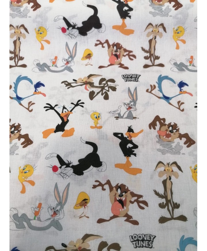 Algodon 100% Looney tunes  1.40m ancho