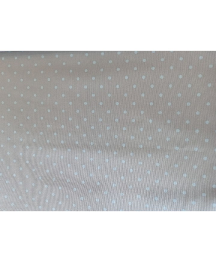 Pique canutillo fondo gris lunar celeste 65% poliester 35% algodon 1.50 ancho