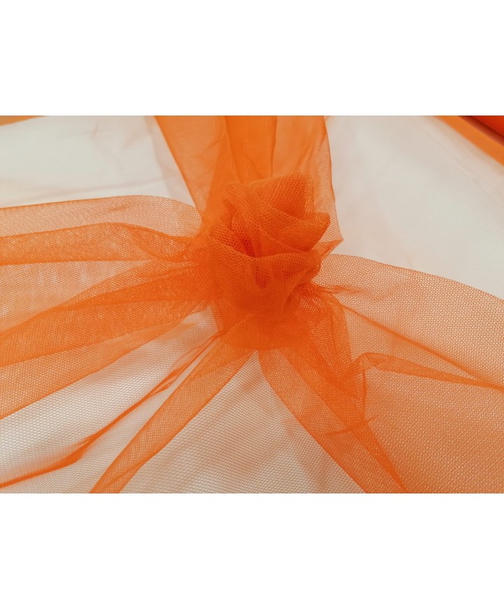 Tul 100% poliester naranja 1.50m ancho