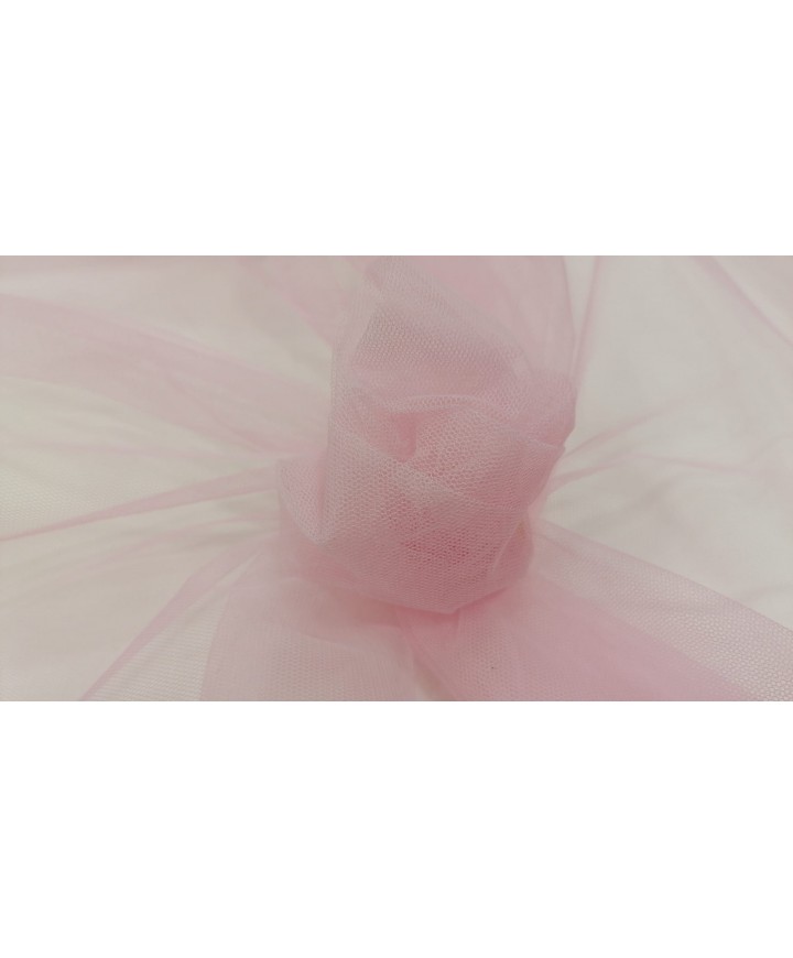 Tul 100% poliester rosa claro 1.50m ancho