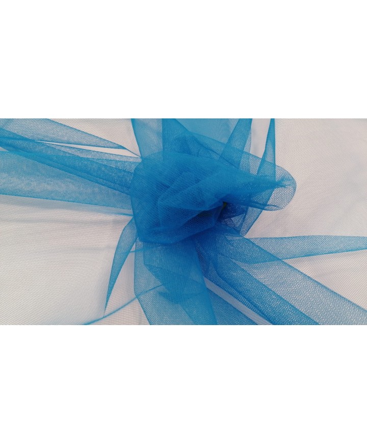 Tul 100% poliester azul turquesa 1.50m ancho