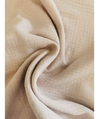 Muselina 100% algodón beige 1,50m  ancho