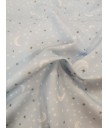 Algodon 100% fondo azúl con lunas y estrellas 1.50