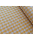 Vichi 100% algodon amarillo 1,50 de ancho cuadro 0,5cm