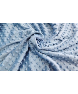 Minky azul añil burbujas 100% poliester 1.50 de ancho