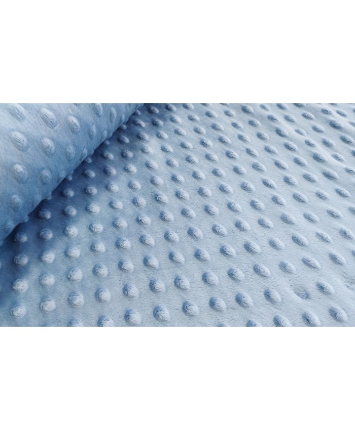Minky azul añil burbujas 100% poliester 1.50 de ancho