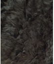 Pelo largo 100% poliester negro 1.50 de ancho