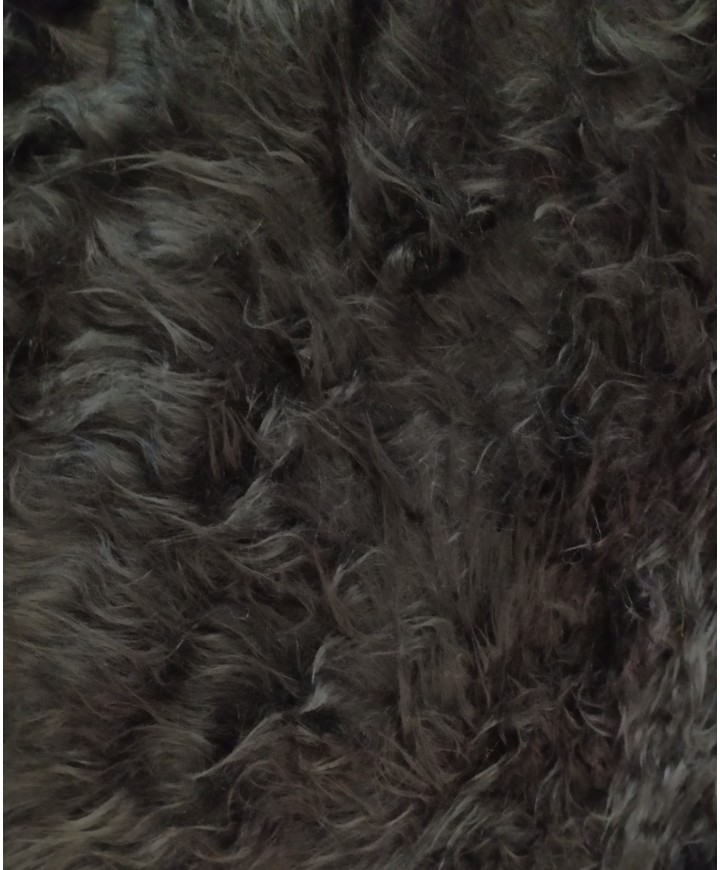 Pelo largo 100% poliester negro 1.50 de ancho