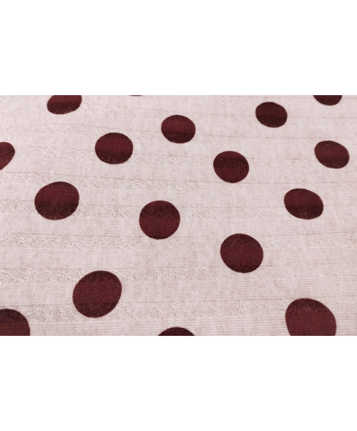 Punto de algodon fondo rosa lunar granates 60% poliester 33% viscosa 7% elastan 1.50 ancho
