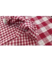 Muselina reversible cuadro vichi rojo100% algodón 1,40 de ancho 