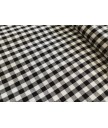 Vichi 100% algodón negro 1.50 ancho cuadro 1cm