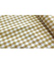 Vichi 100% algodón mostaza 1,50 ancho cuadro 1cm