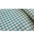 Vichi 100% algodón turquesa 1,50 ancho cuadro 1cm
