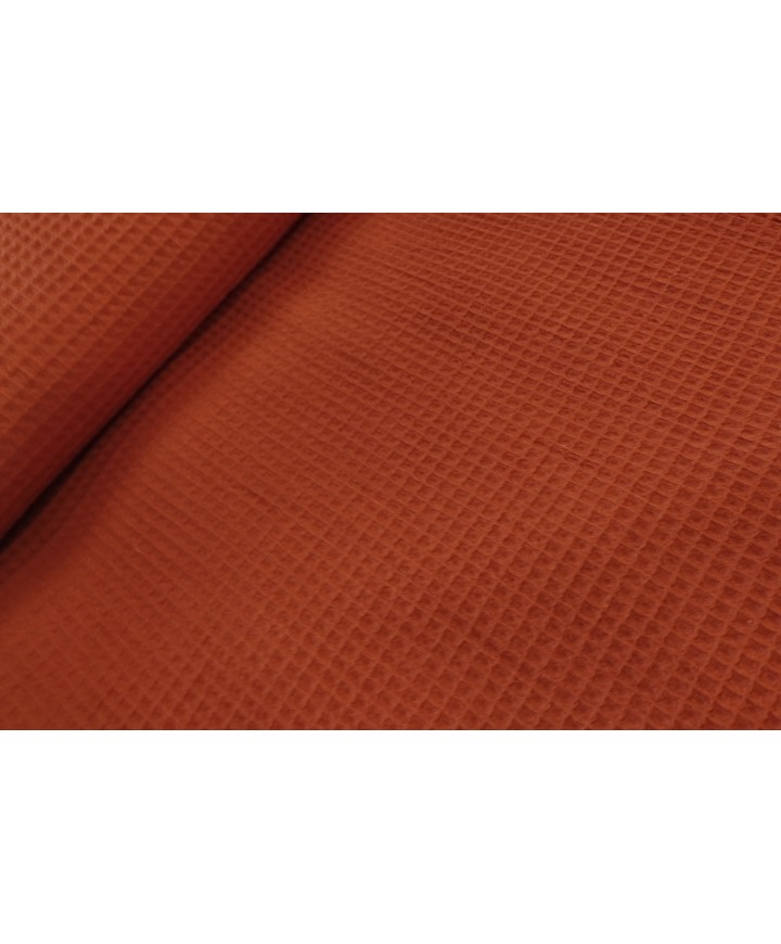 Piqué waffle 100% algodon teja 1,50 de ancho