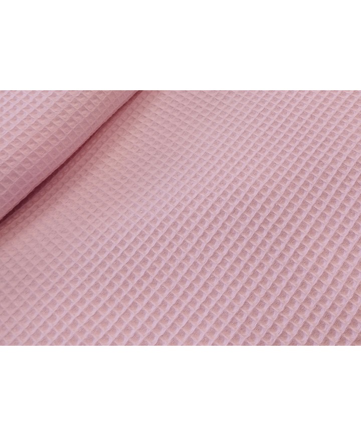 Piqué waffle 100% algodon rosa 1,50 de ancho