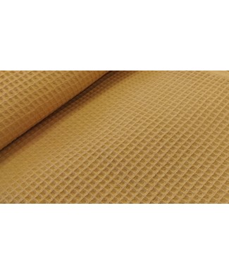 Pique waffle 100% algodón mostaza 1,50 ancho
