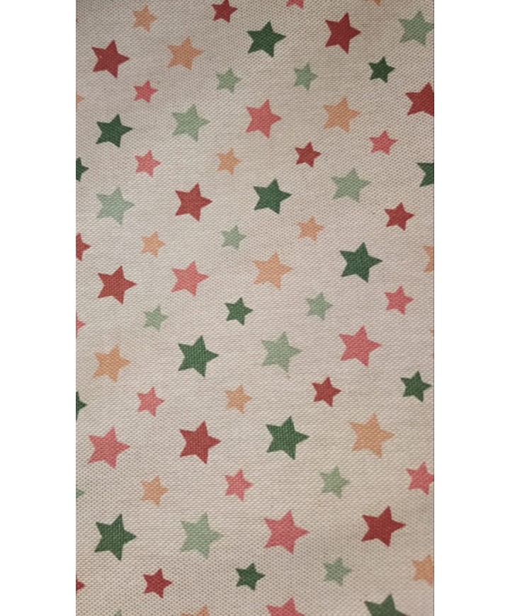 Algodón 100% efecto lino estrellas 1,50 de ancho