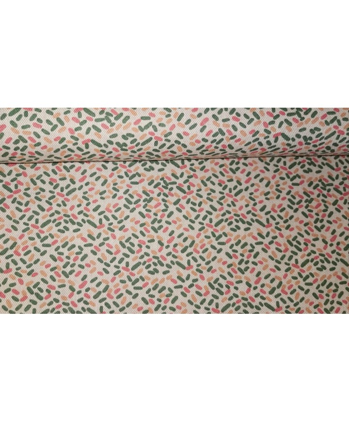 Algodón 100% efecto lino pintas de colores 1,50 de ancho
