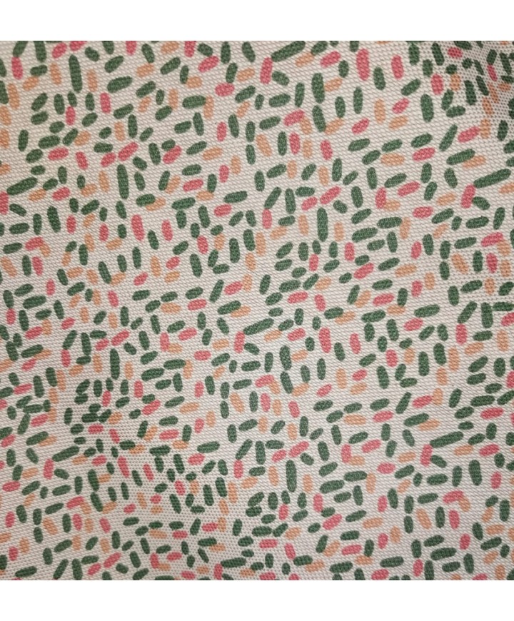 Algodón 100% efecto lino pintas de colores 1,50 de ancho
