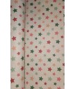 Algodón 100% efecto lino estrellas 1,50 de ancho