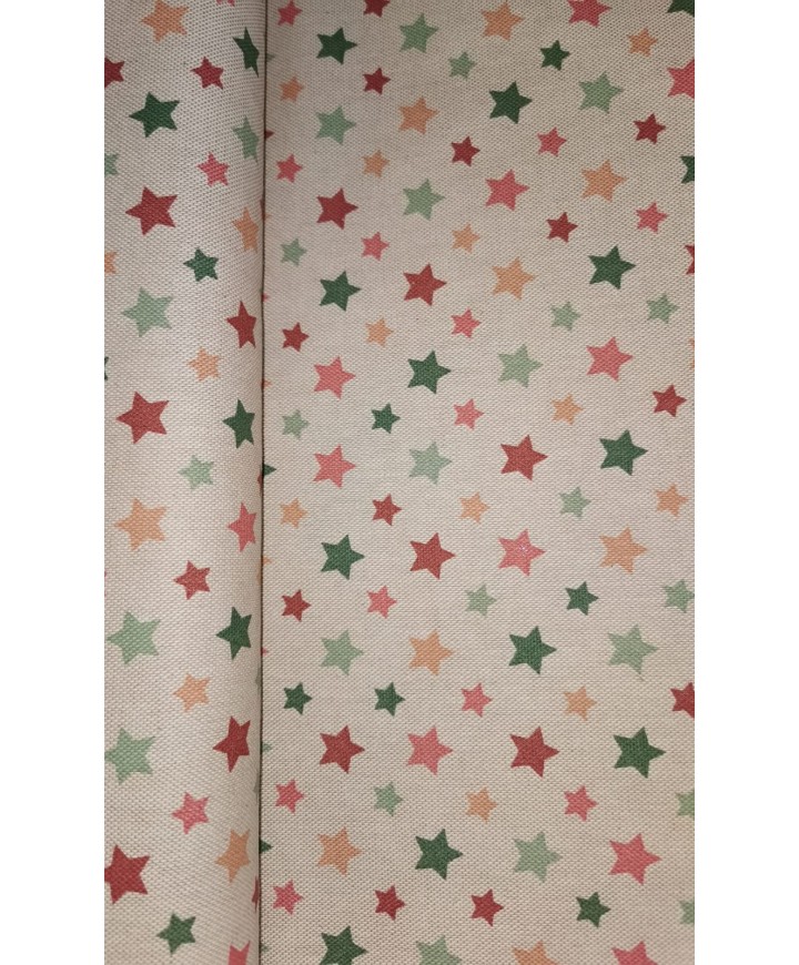 Algodón 100% efecto lino estrellas 1,50 de ancho