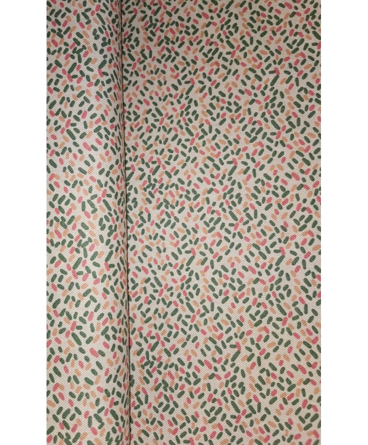 Algodón 100% efecto lino pintas de colores 1,50 de ancho