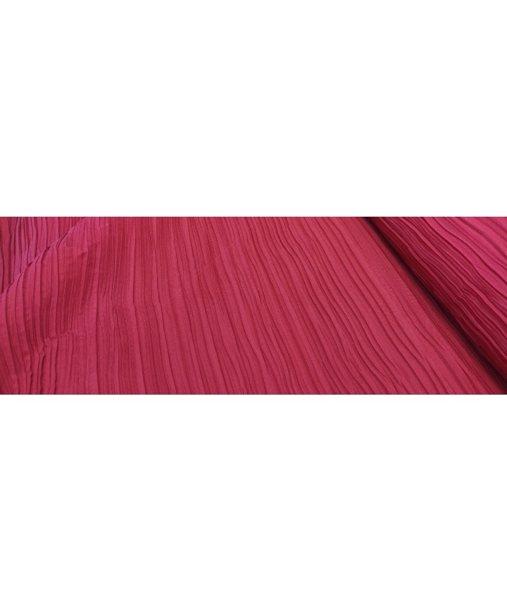 Plisado irregular fuxia 100% poliéster 1,40 de ancho