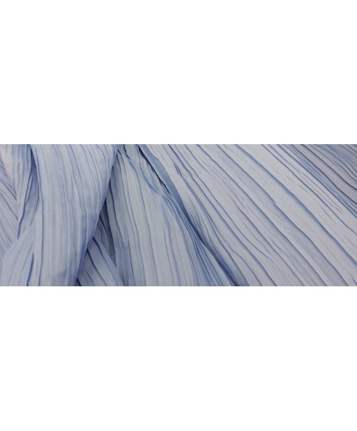 Plisado irregular azul 100% poliéster 1,40 de ancho