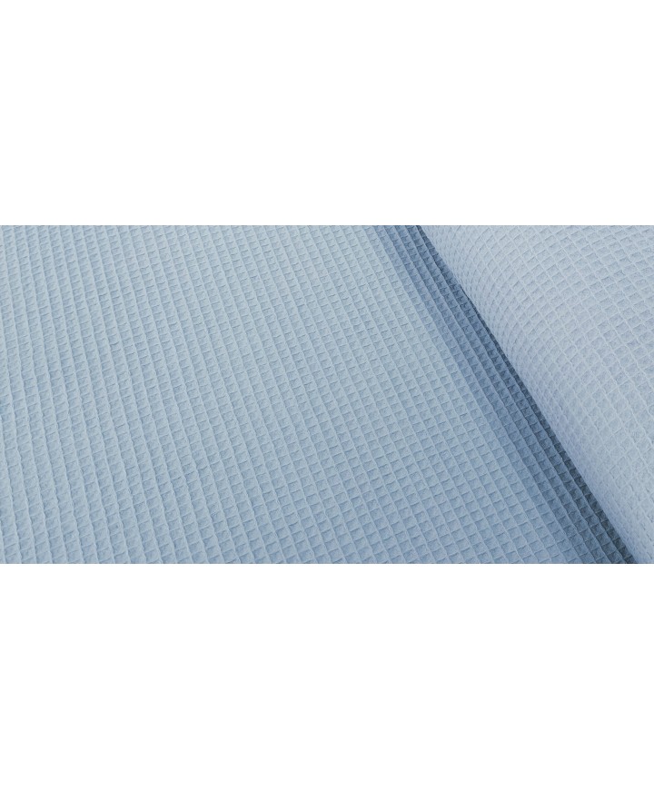 Pique waffle 100% algodón azul añil1,50 ancho