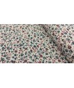 Viella flor liberty azul azul, granate y rosa fondo blanco 100% algodón 1.50 ancho